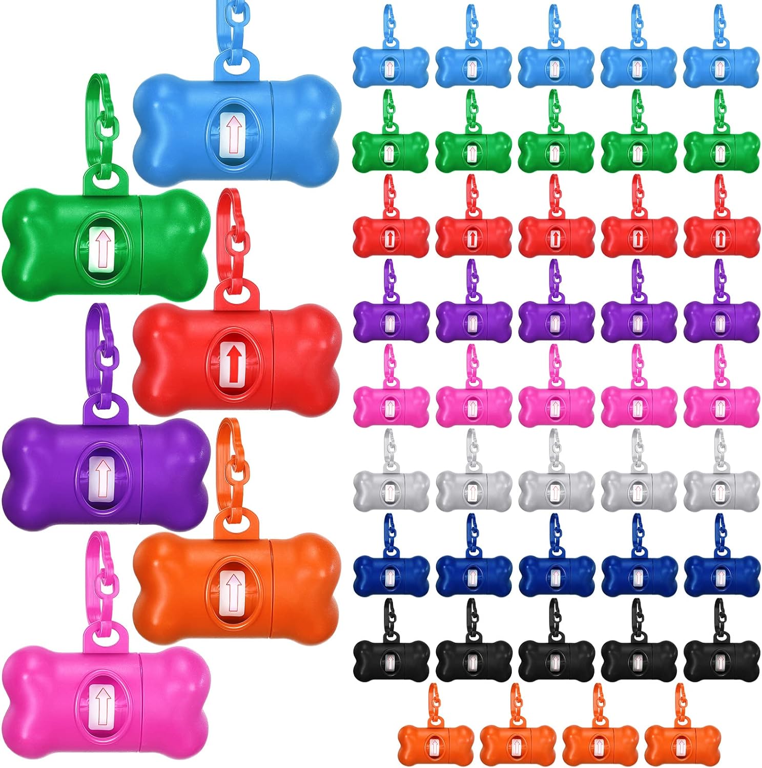 Bone-Shaped Waste Bag Dispensers — 50 Pack