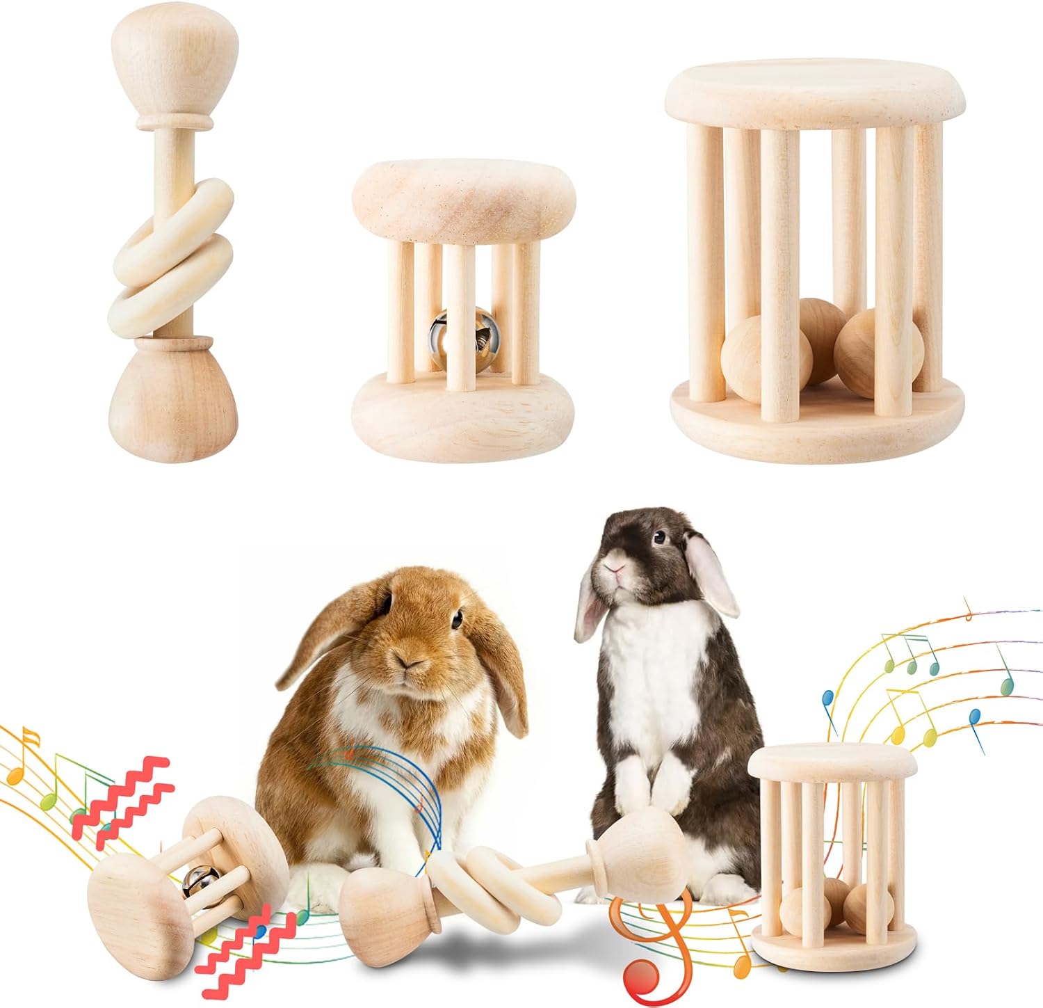 Natural Wood Chew Toys for Small Pets