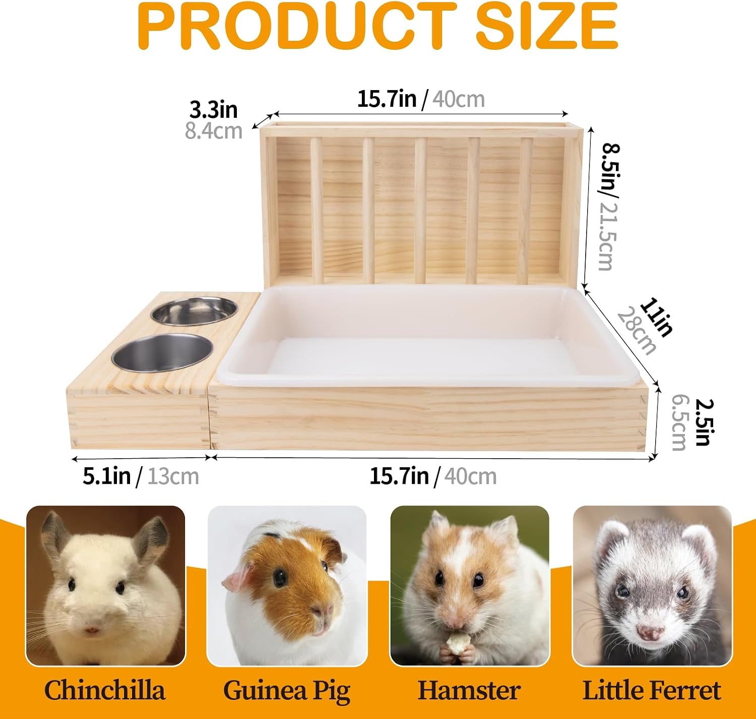 Natural Wood Pet Litter Box - Hình 2