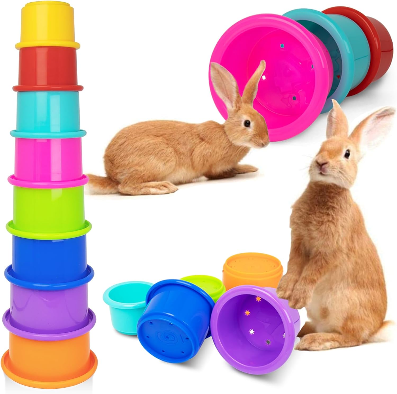 Stackable Pet Enrichment Cups - Hình 9