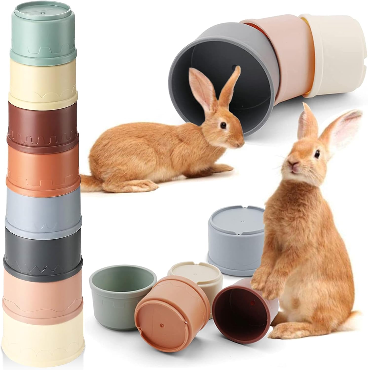 Stackable Pet Enrichment Cups