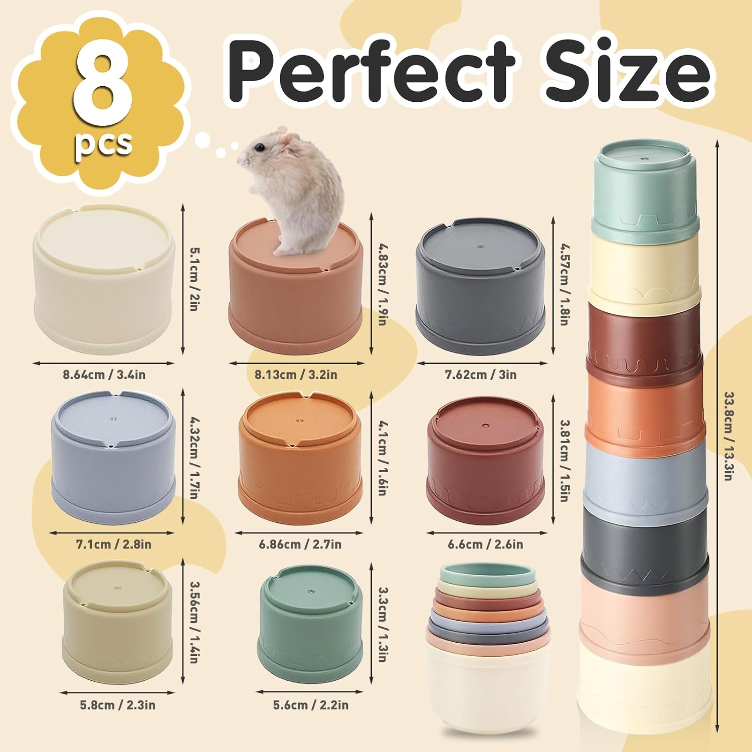 Stackable Pet Enrichment Cups - Hình 7