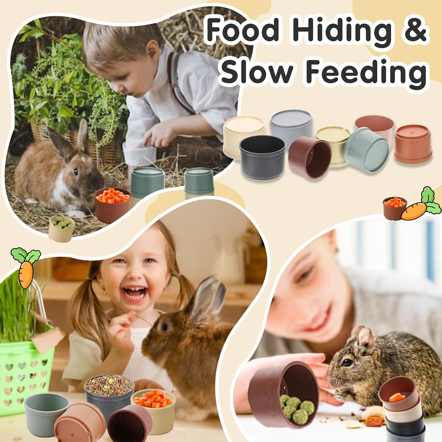 Stackable Pet Enrichment Cups - Hình 2