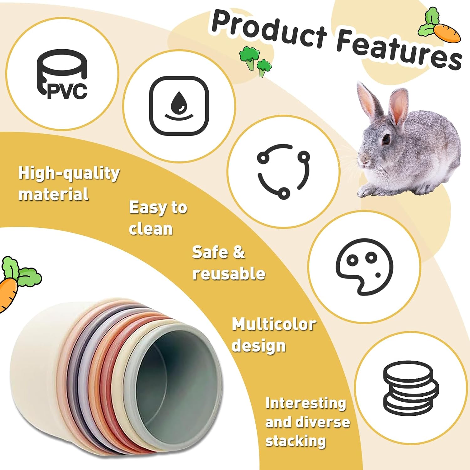 Stackable Pet Enrichment Cups - Hình 5