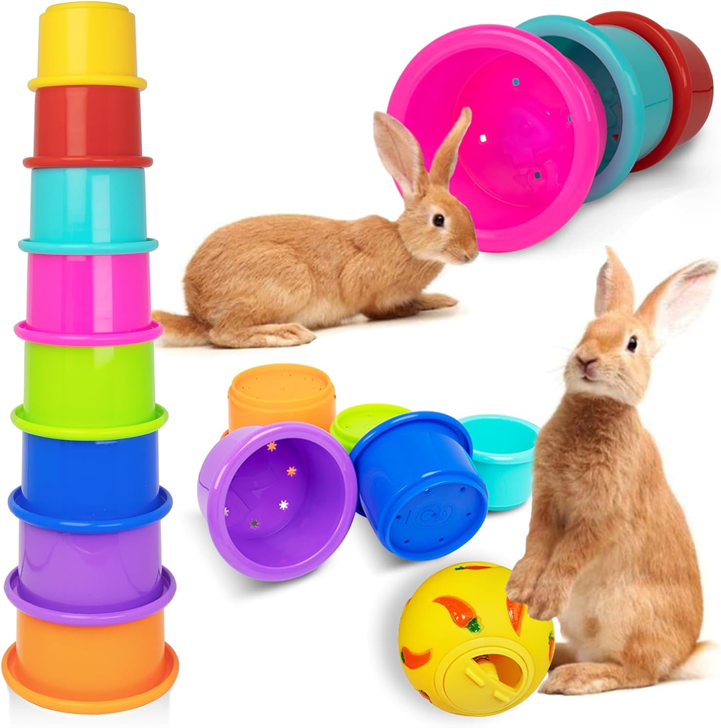 Stackable Pet Enrichment Cups - Hình 8