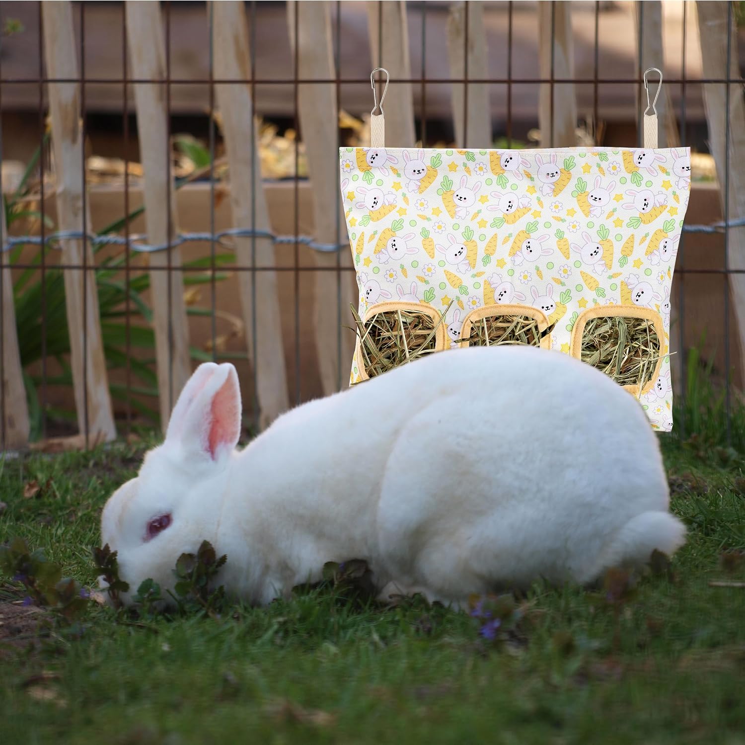 Hanging Hay Feeder Bags for Small Animals - Hình 2