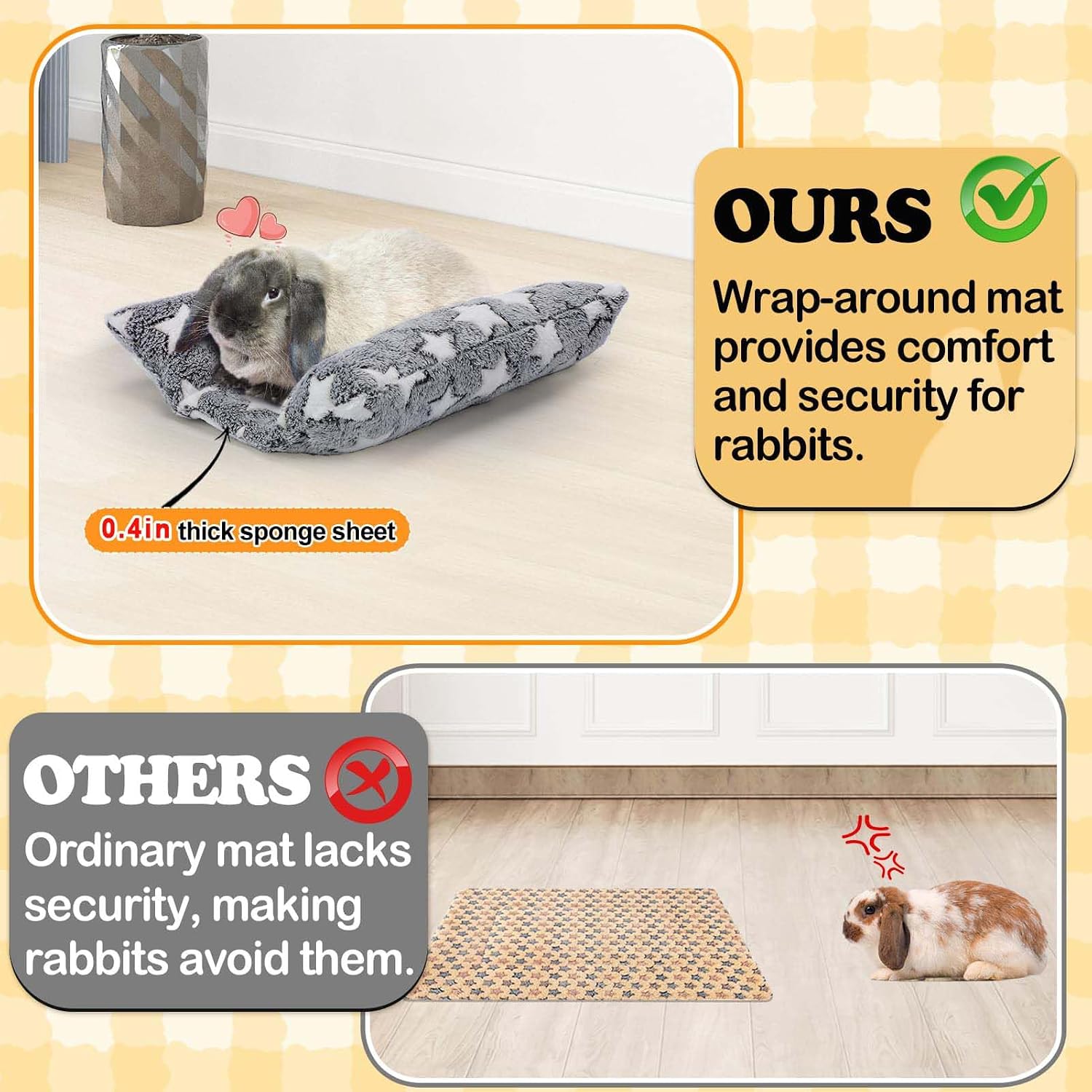 Cozy Grey Flannel Pet Mat - Hình 2
