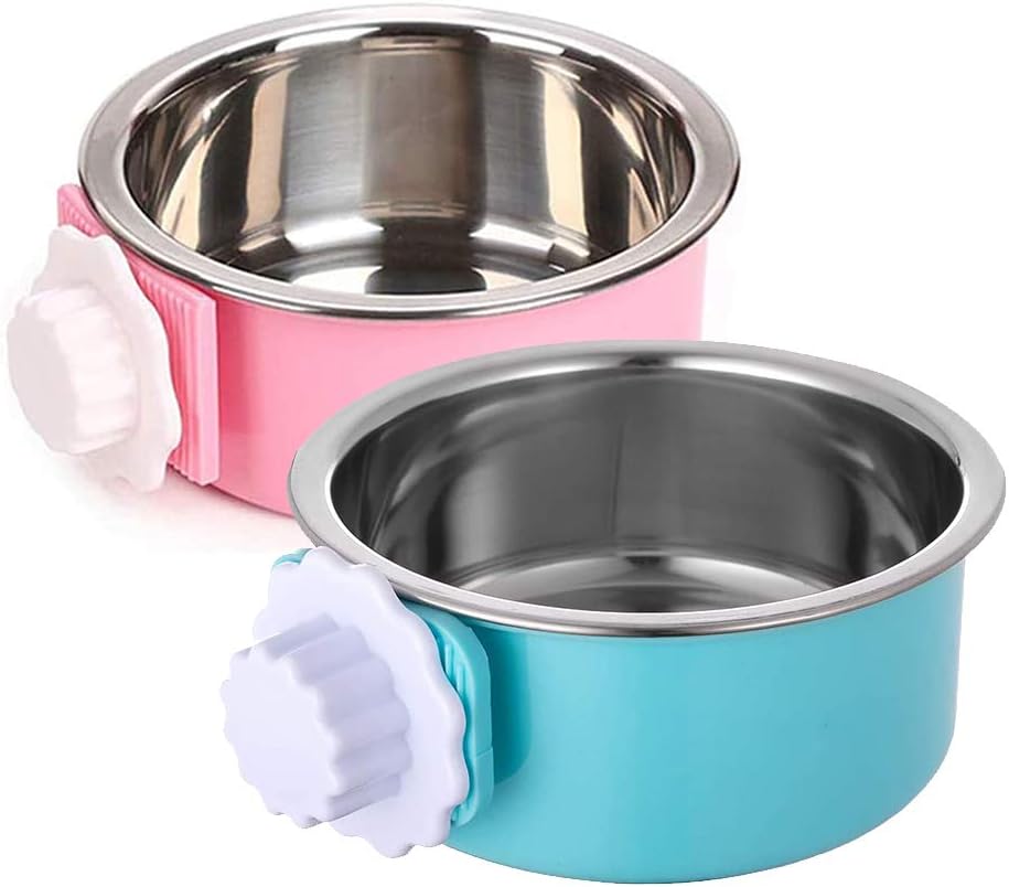 Clip-On Stainless Steel Pet Bowls