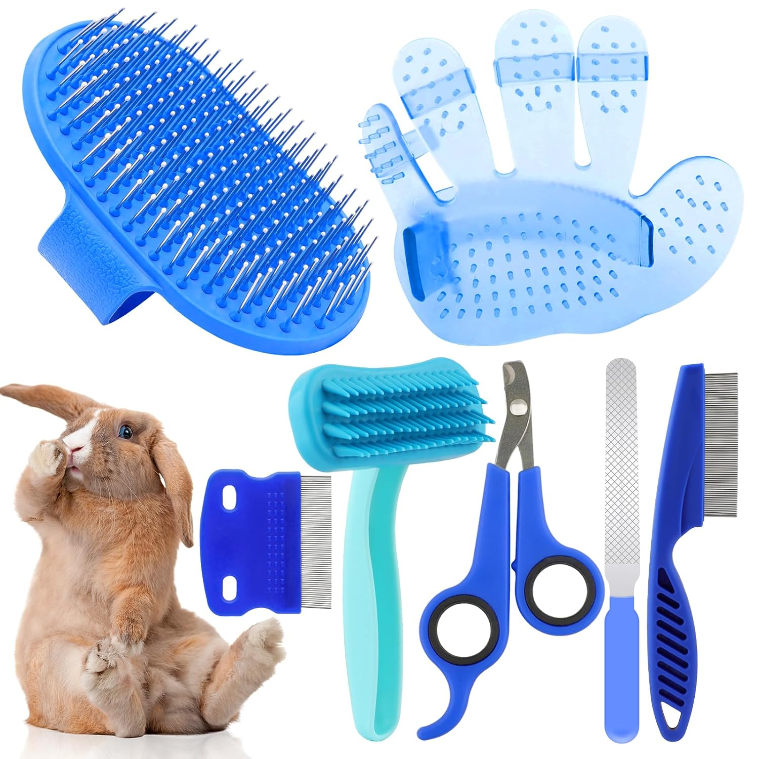 Blue Small Pet Grooming Kit