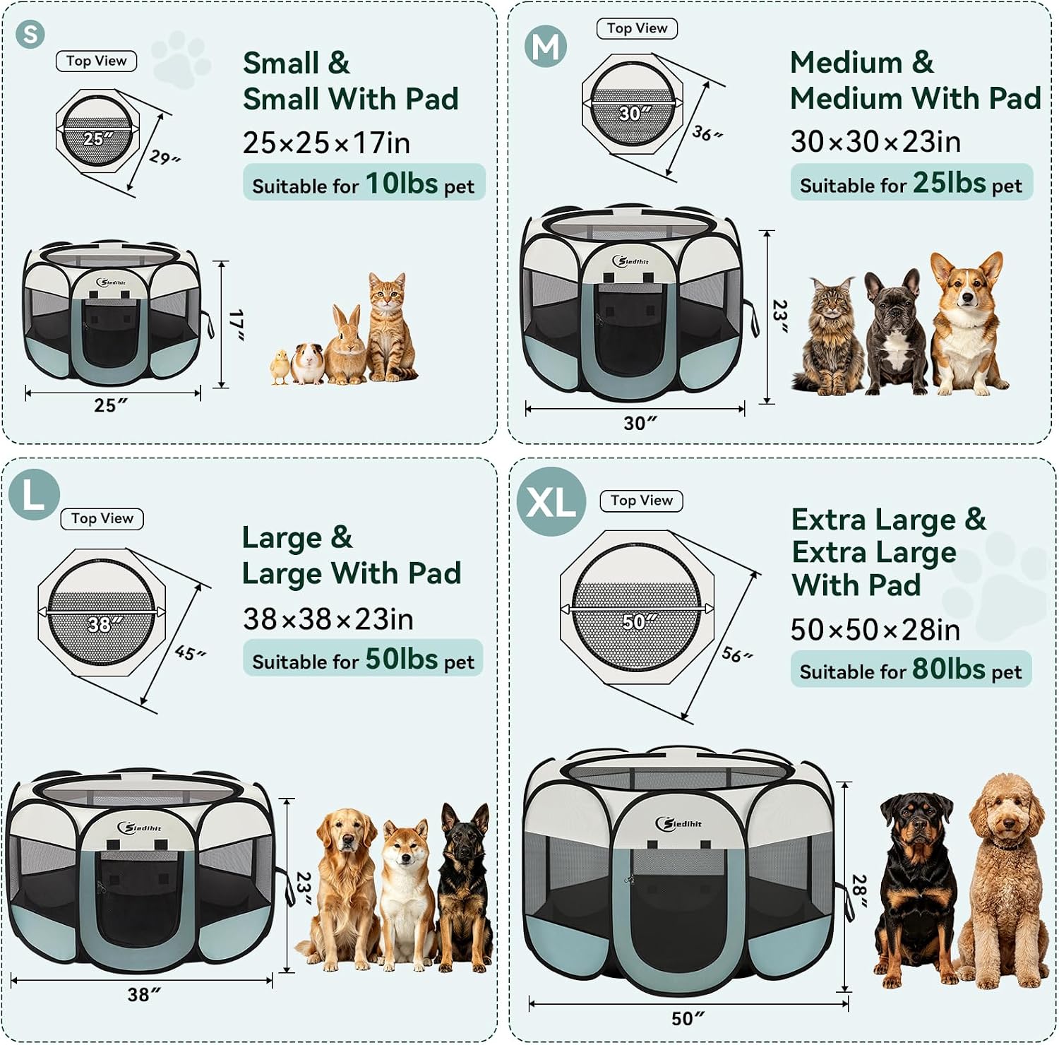 Siedihit Portable Pet Playpen - Hình 2