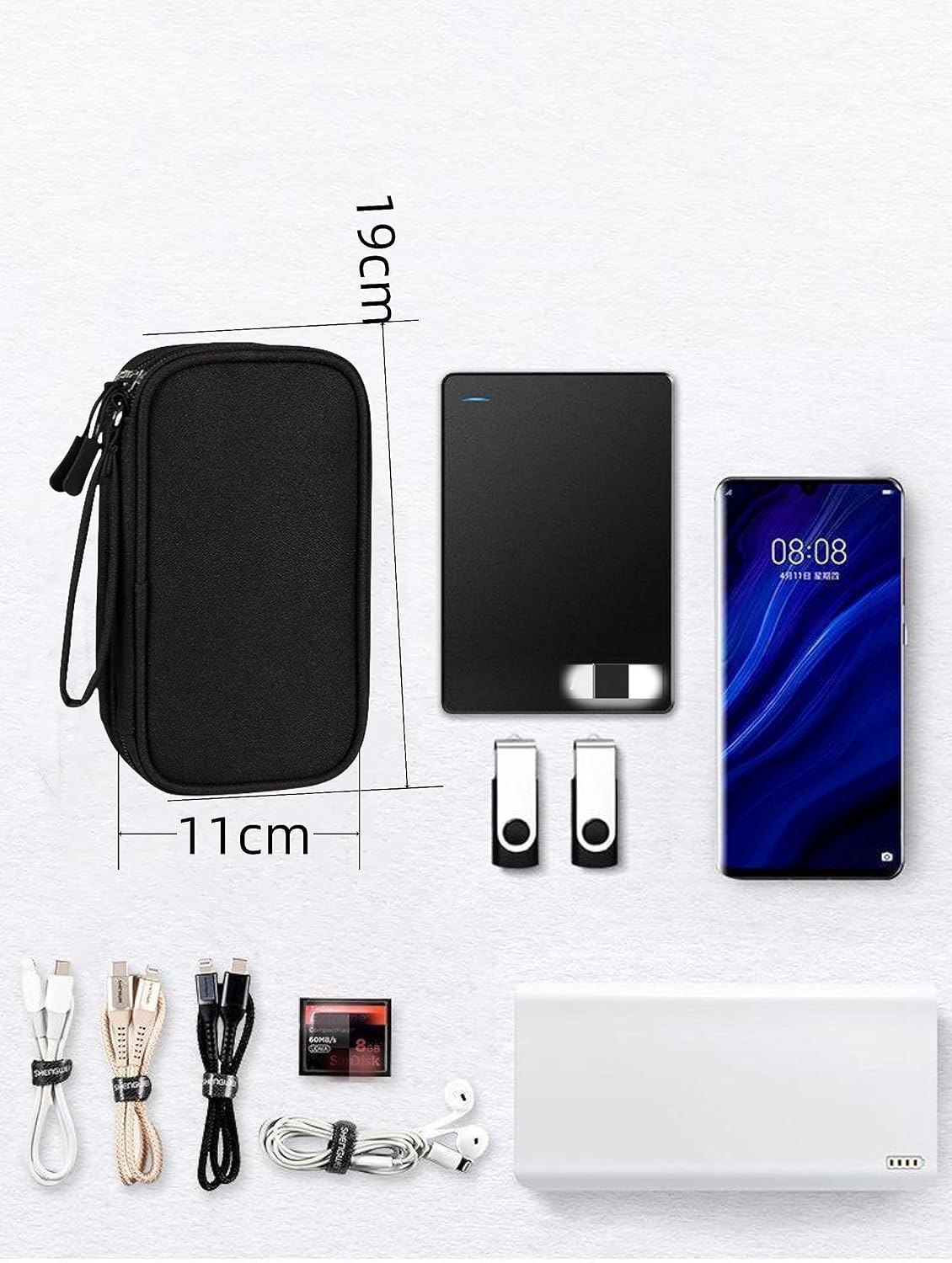 FANBODTA Electronic Organizer Travel Cable Accessories BagPouch Portable Waterproof Storage Bag Electronic Organizer Case