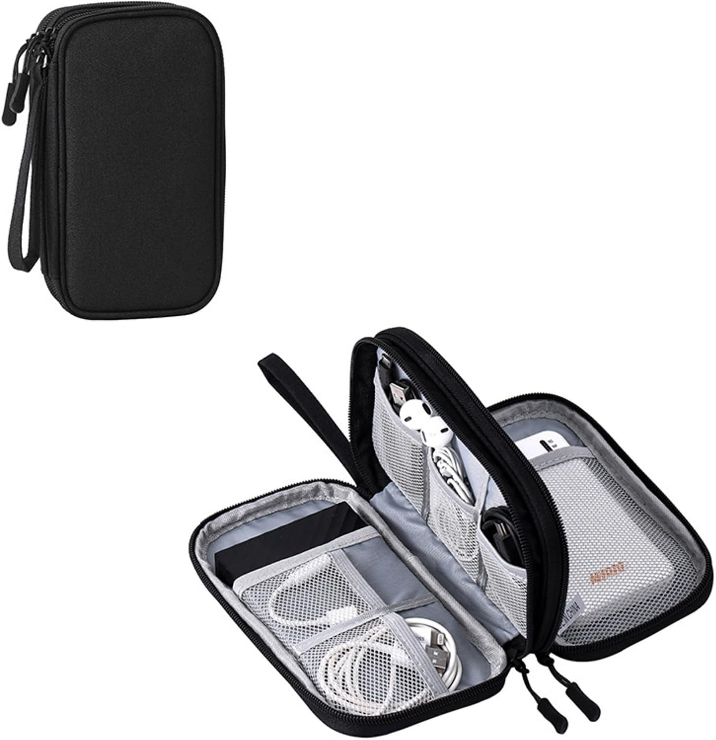 FANBODTA Electronic Organizer Travel Cable Accessories BagPouch Portable Waterproof Storage Bag Electronic Organizer Case for Cable, Mouse,USB Cable,Power Bank,Cord, Charger, Phone, Earphone