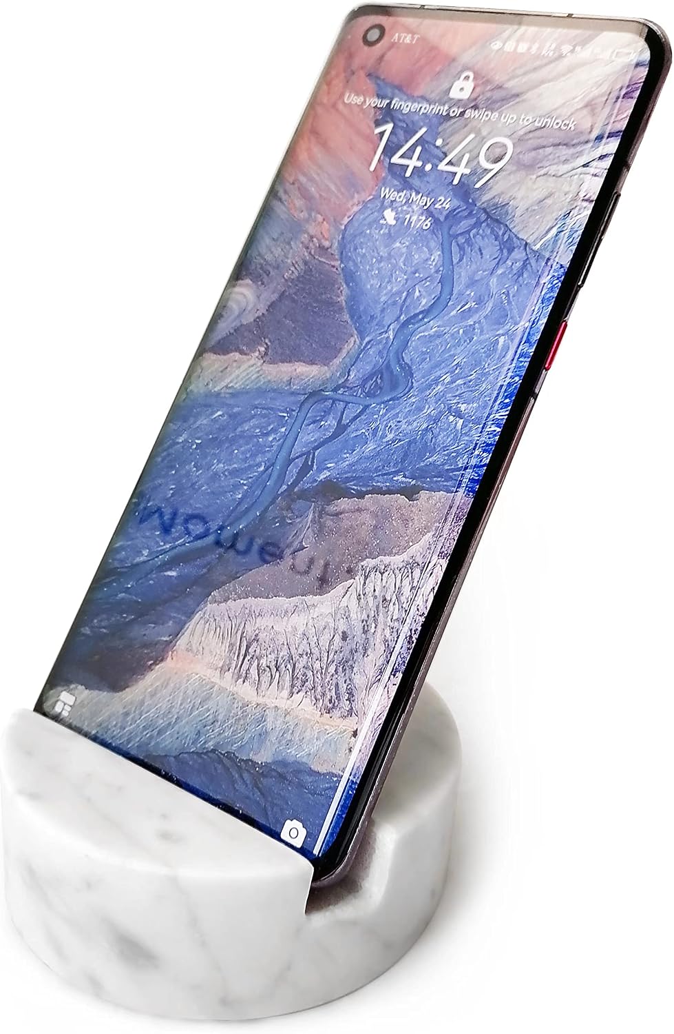 fashciaga Luxurious Marble Cell Phone Stand Holder for Cellphone Tablet On Desk, Countertop, Table,