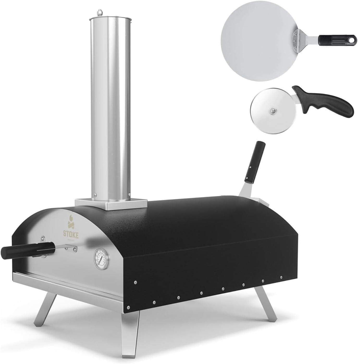 16-Inch Outdoor Pizza Oven Portable Wood-Fired Pizza Oven