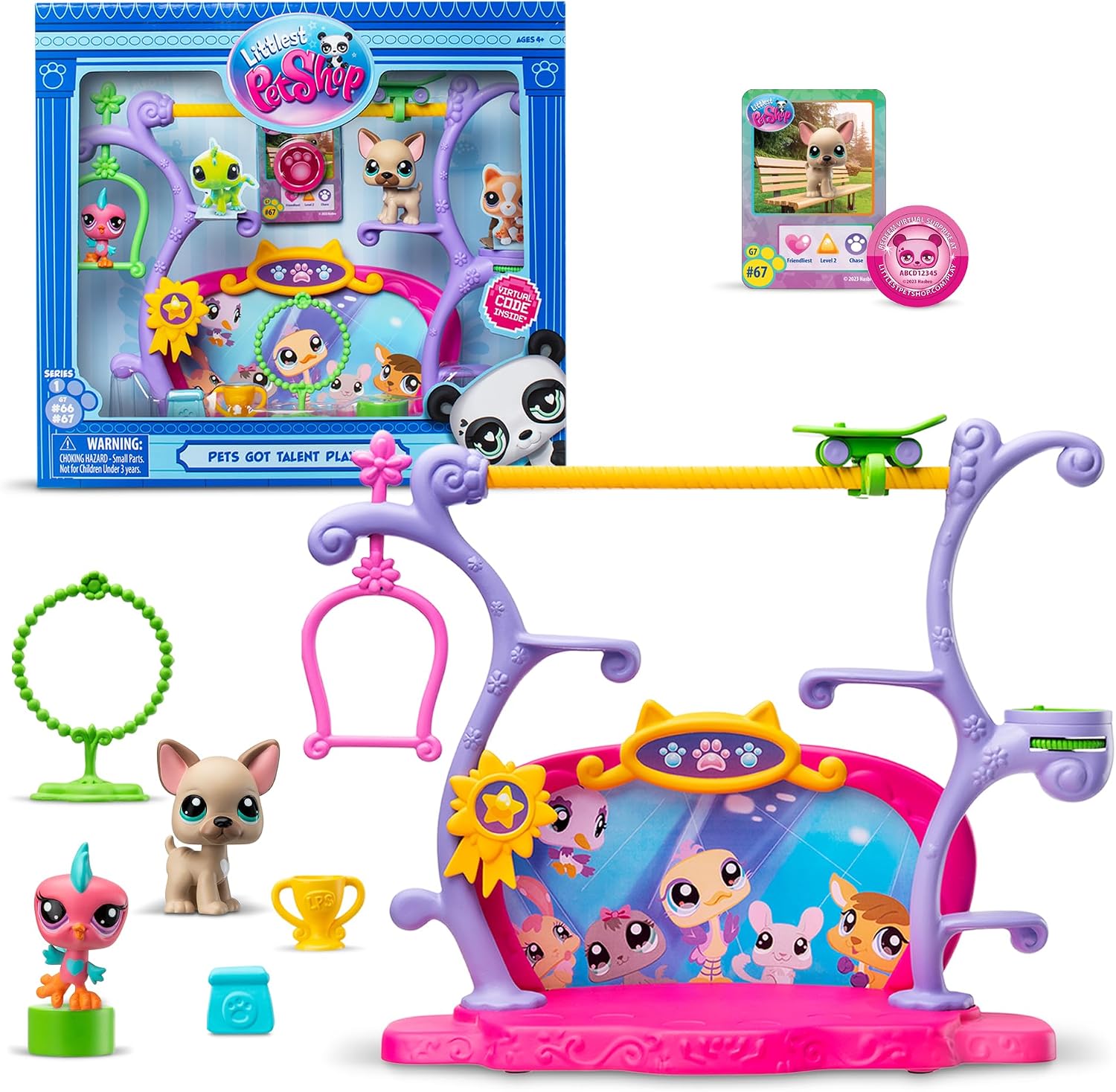 Littlest Pet Shop Pets Got Talent Play Set — Gen 7, Pets #67 and #66