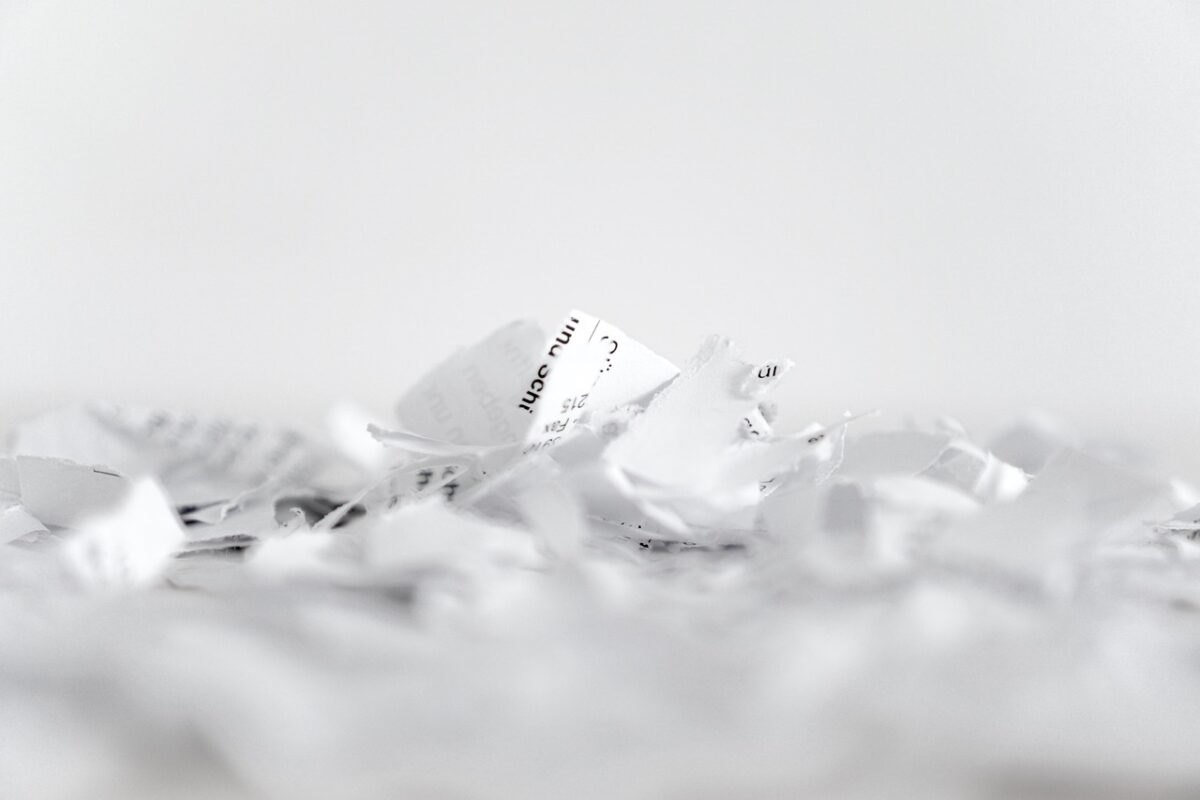 Stacks of letter and legal size paper documents