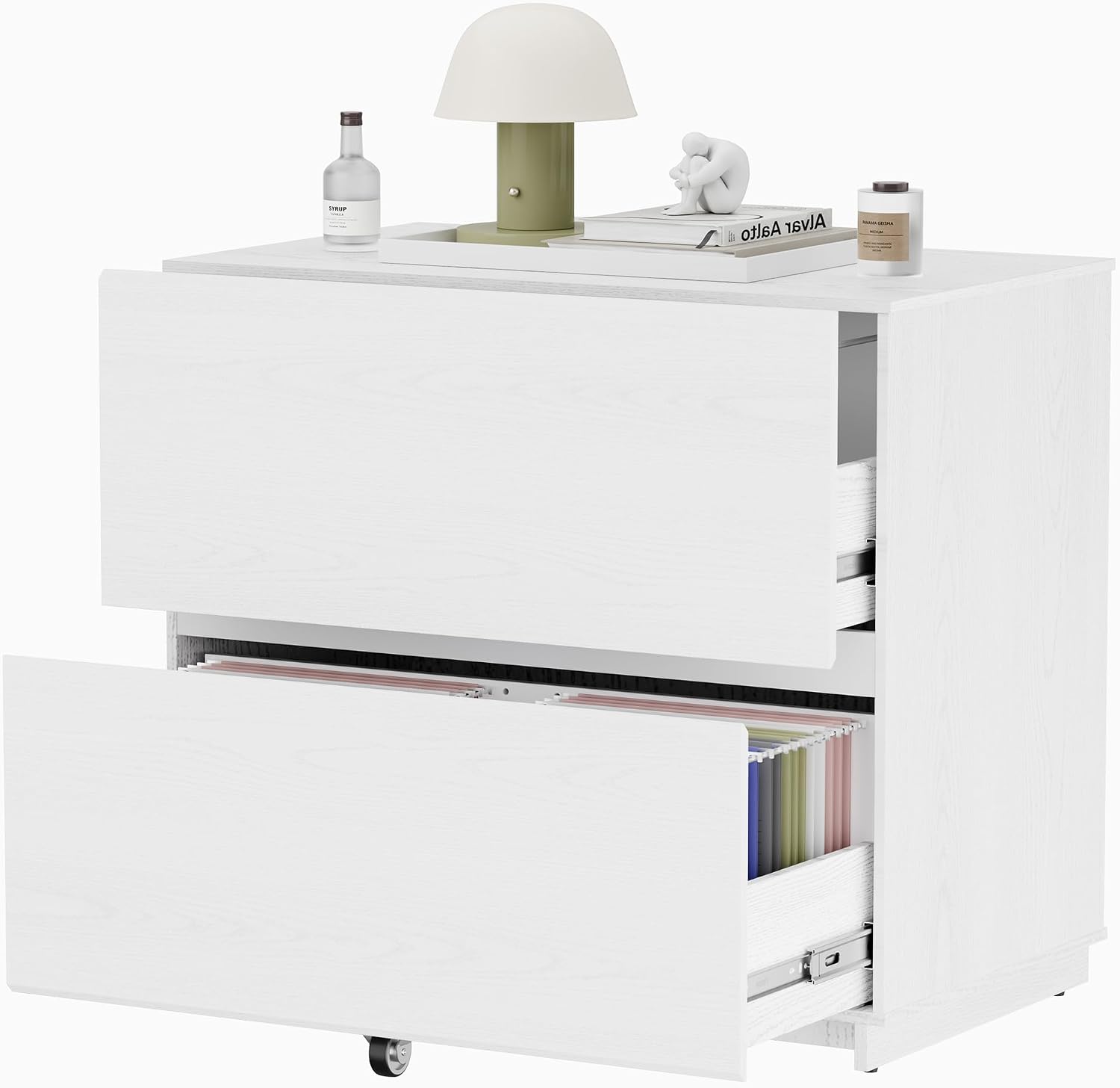 ModernMate 2 Drawer Lateral File Cabinet for Home Office, 31.5W*28.7H - Wood Filing Cabinet with