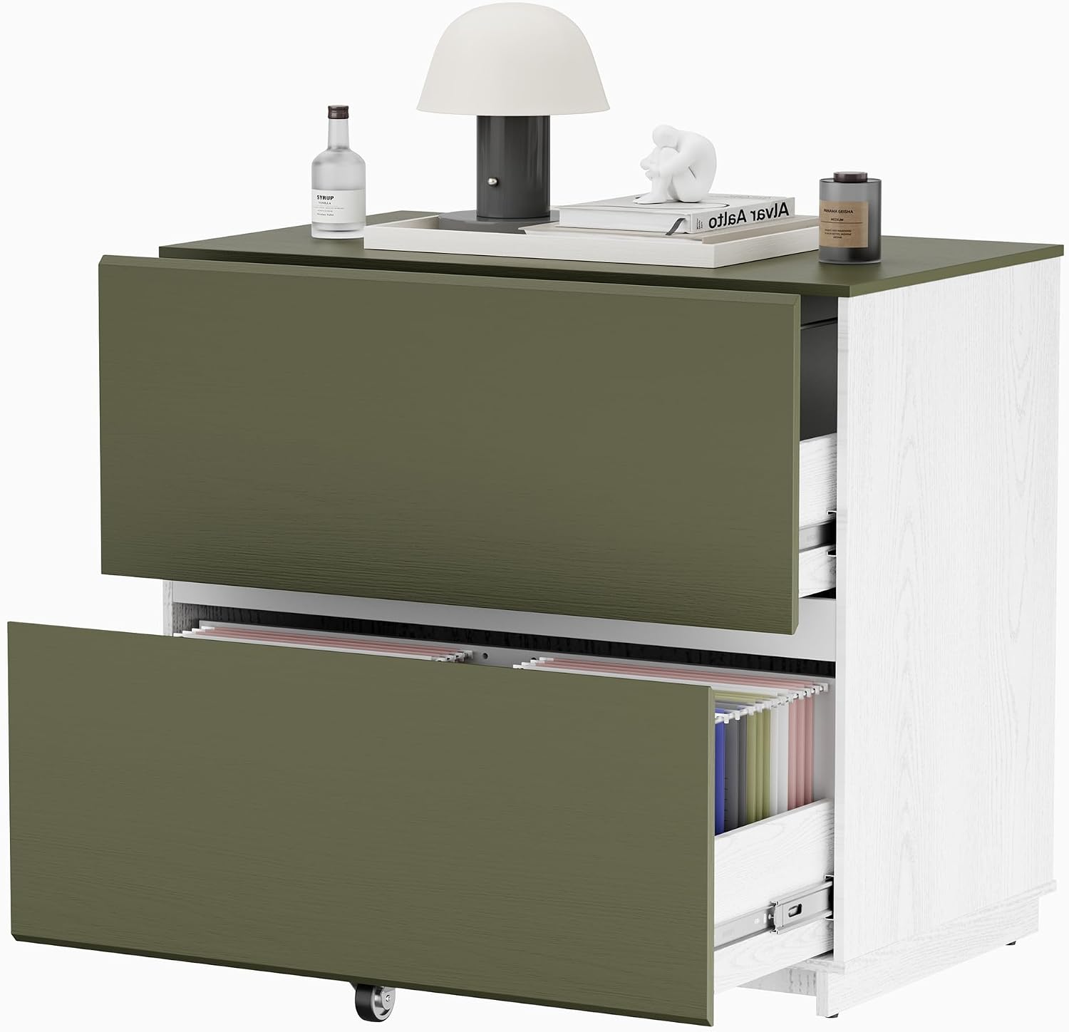ModernMate 2 Drawer Lateral File Cabinet for Home Office, 31.5W*28.7H - Wood Filing Cabinet with — view 10