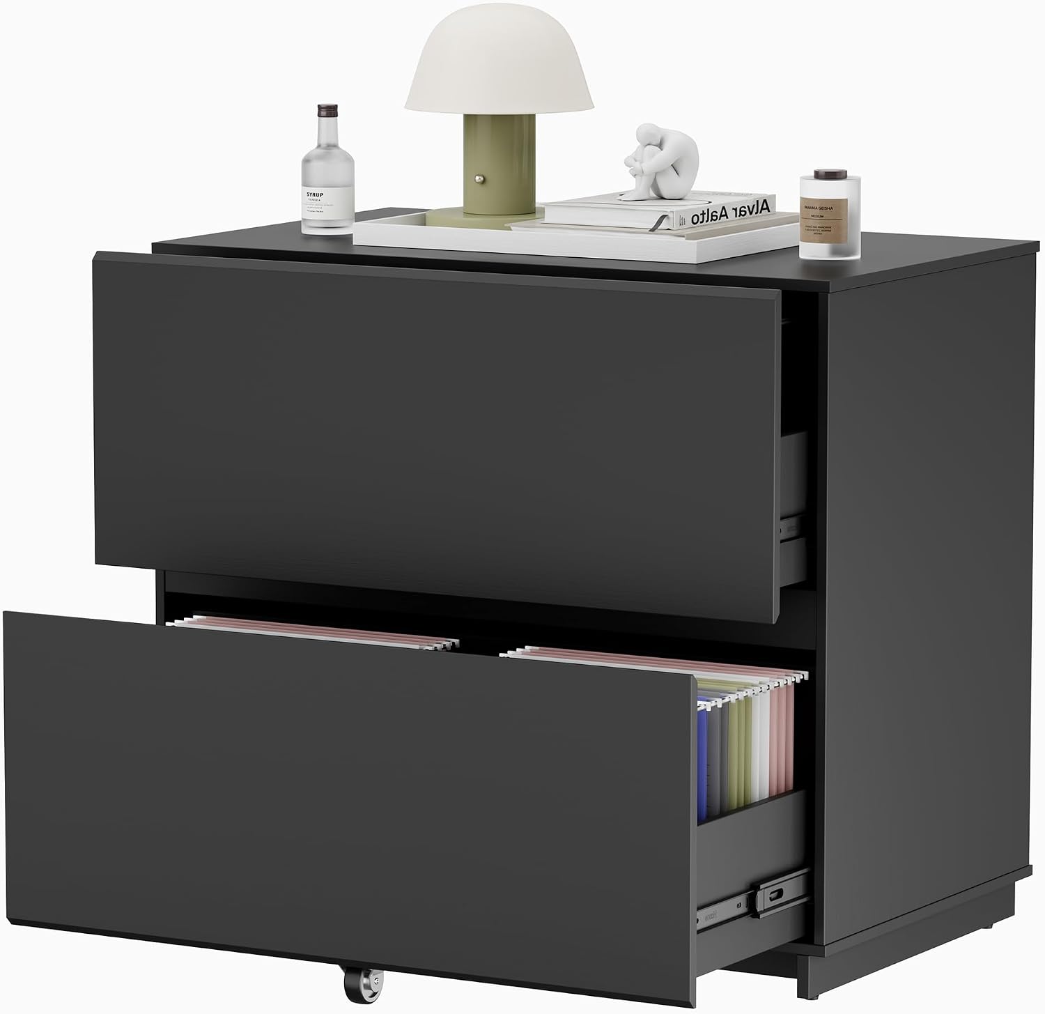 ModernMate 2 Drawer Lateral File Cabinet for Home Office, 31.5W*28.7H - Wood Filing Cabinet with — view 11