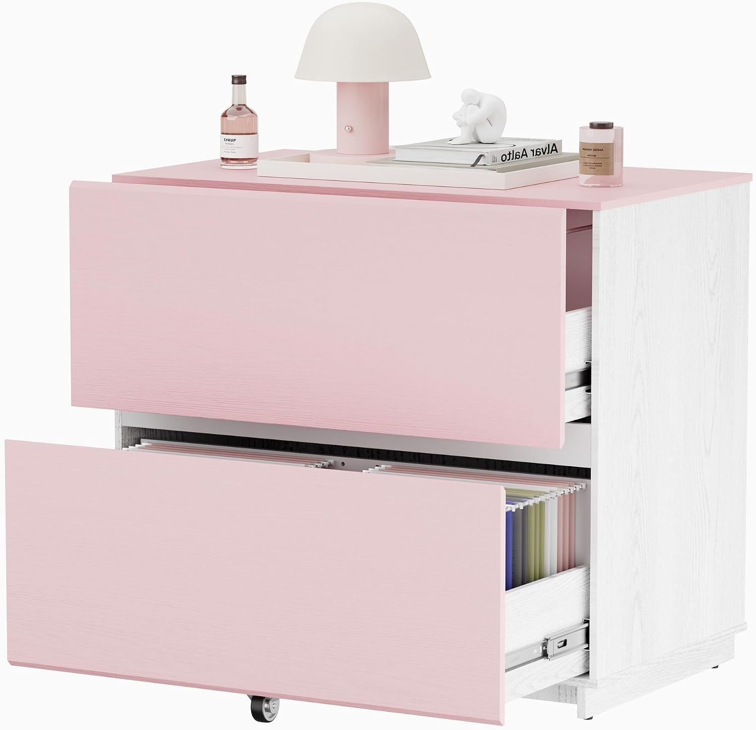 ModernMate 2 Drawer Lateral File Cabinet for Home Office, 31.5W*28.7H - Wood Filing Cabinet with — view 13