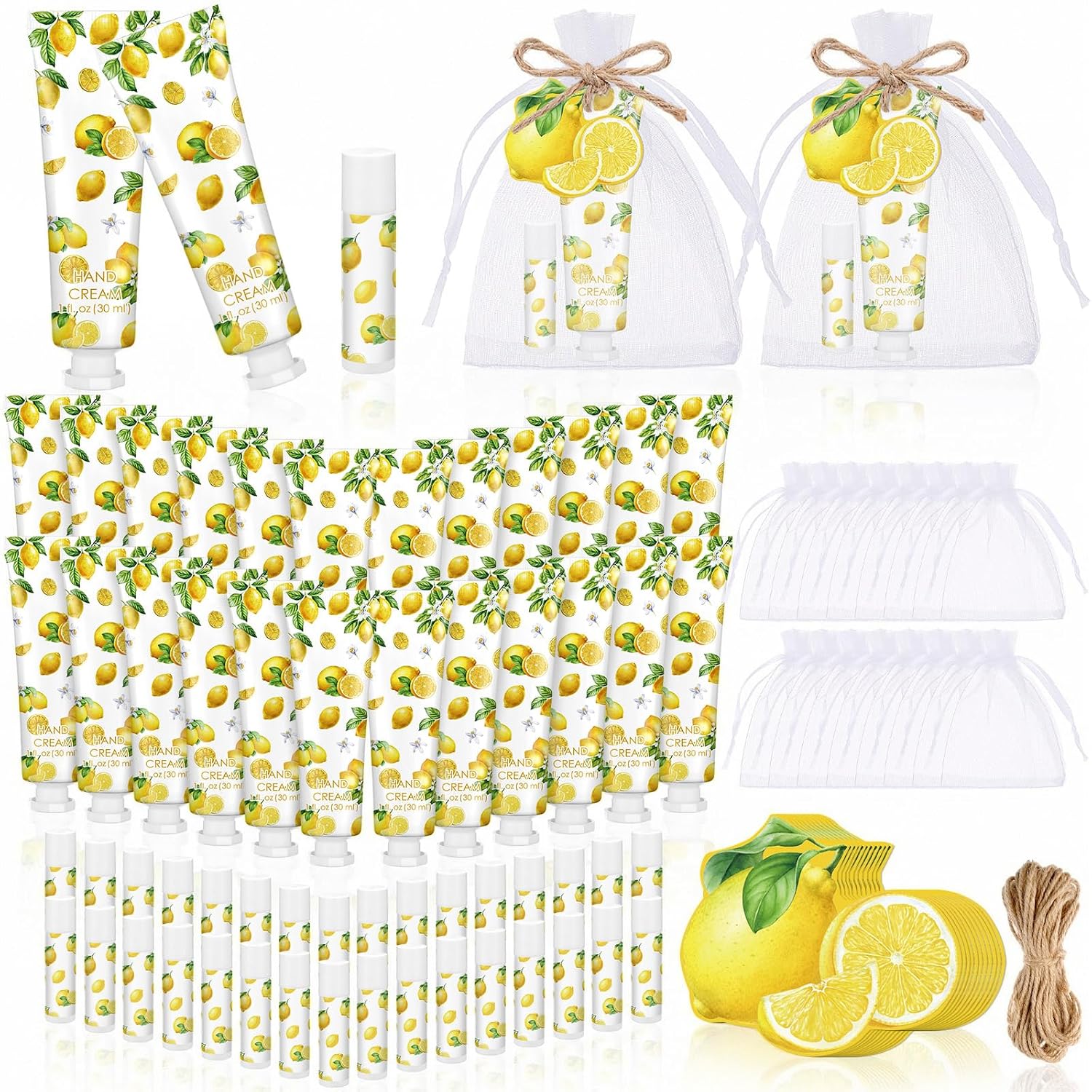Lemon Mediterranean Hand Cream Lip Balm Favors - Hình 19