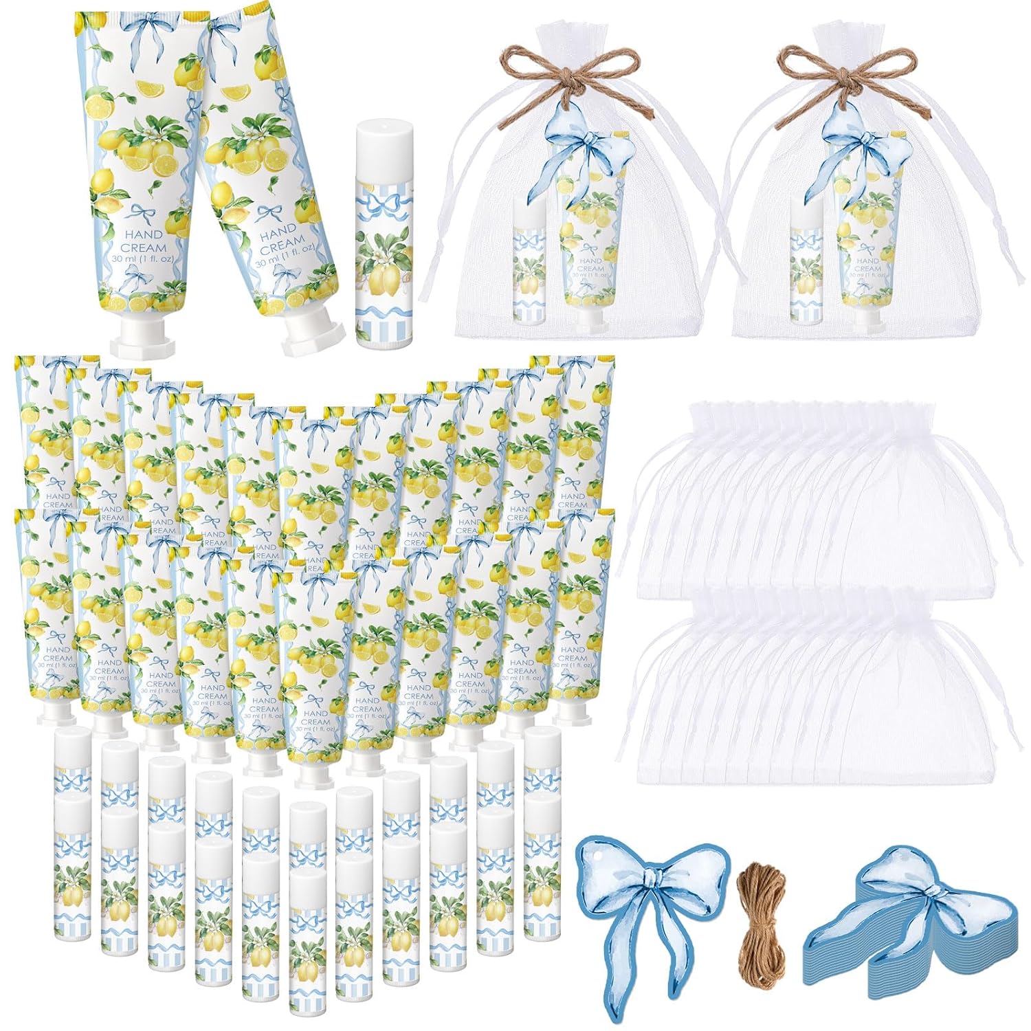 Lemon Mediterranean Hand Cream Lip Balm Favors - Hình 13