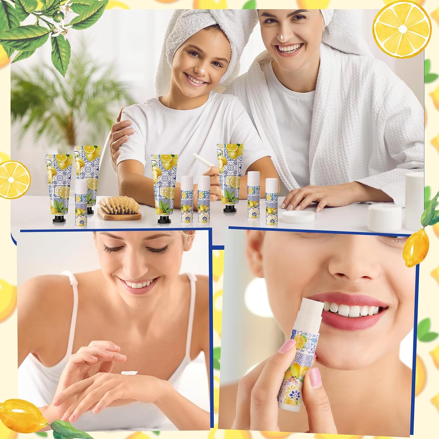 Lemon Mediterranean Hand Cream Lip Balm Favors - Hình 4