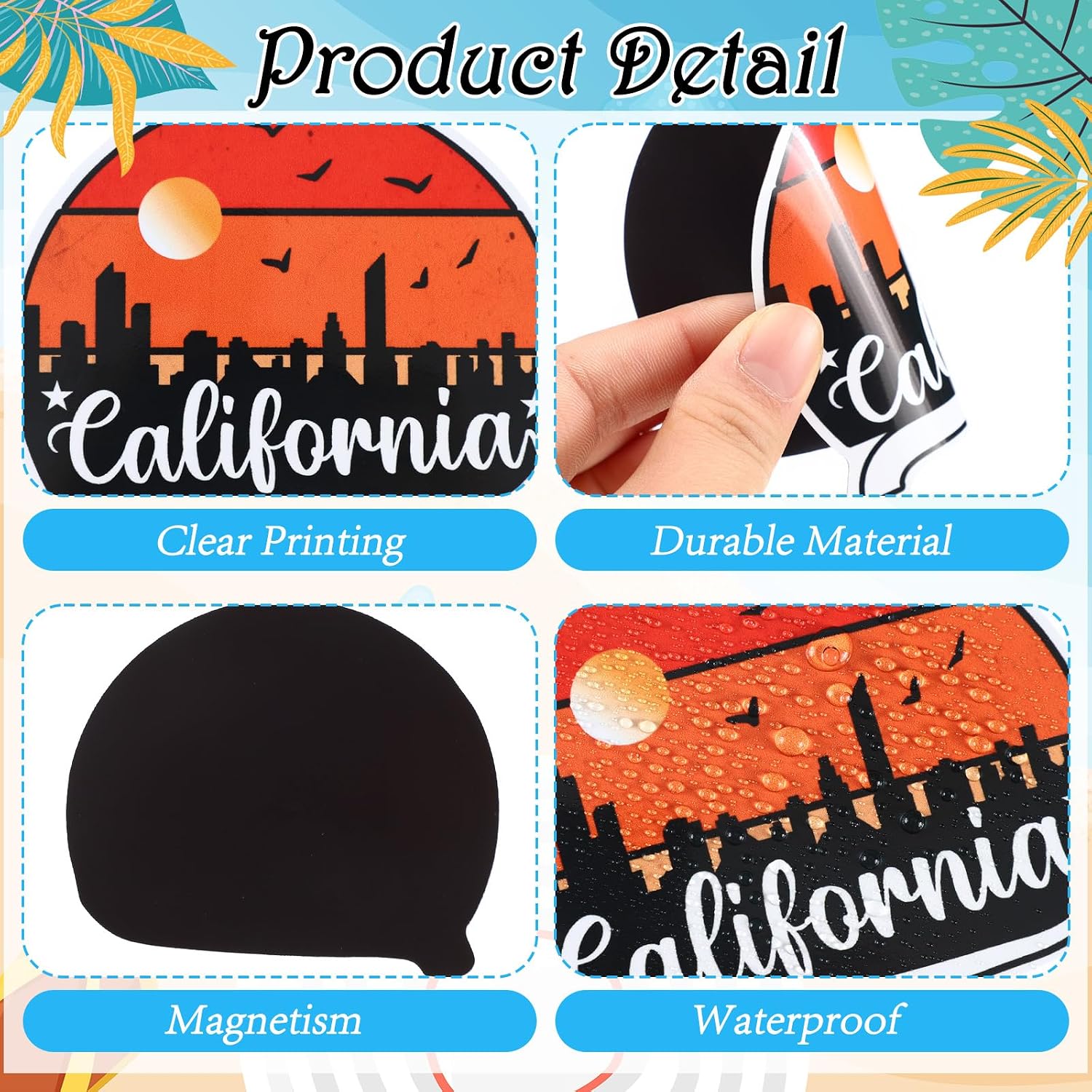 California Theme Vinyl Stickers - Hình 5
