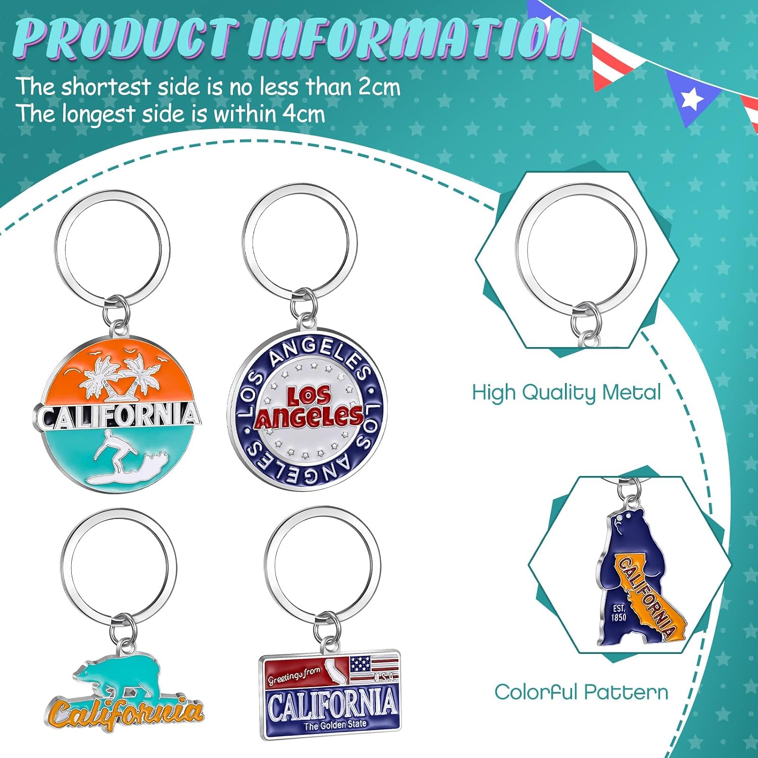 California Souvenir Keychains - Hình 2