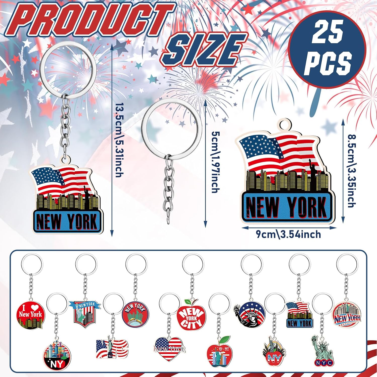 NYC Landmark Acrylic Keychains - Hình 2