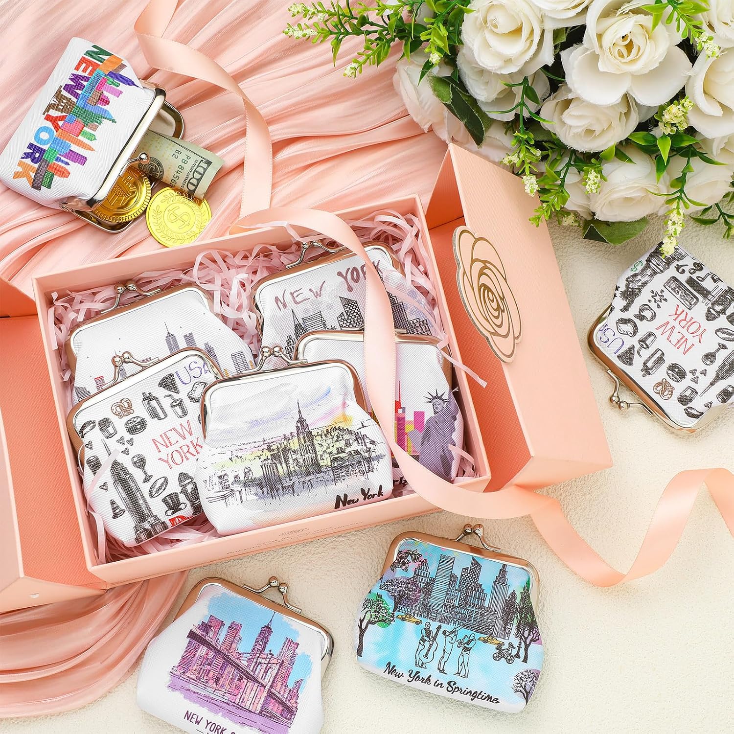 NYC Landmark Kiss-Lock Purses - Hình 2