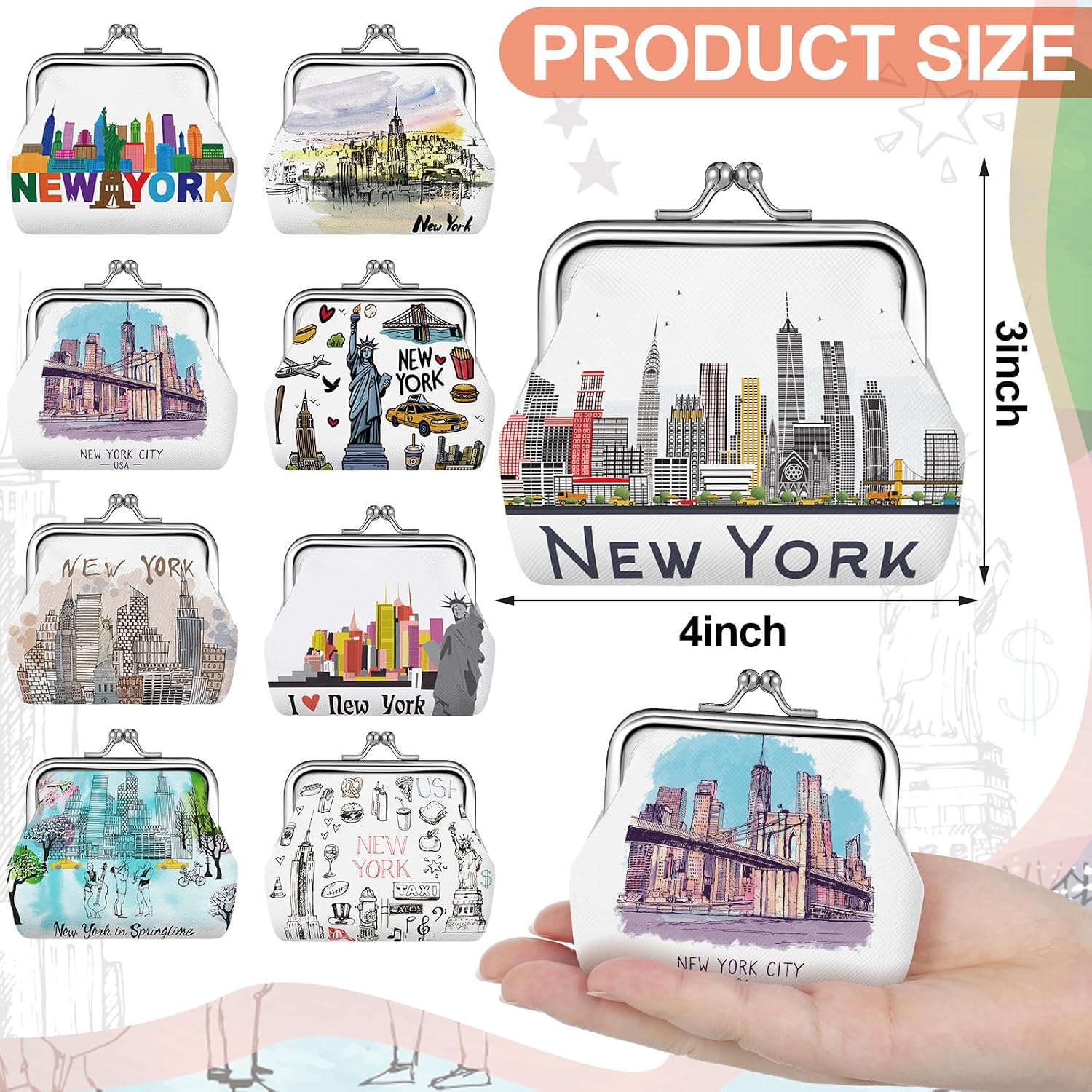 NYC Landmark Kiss-Lock Purses - Hình 4