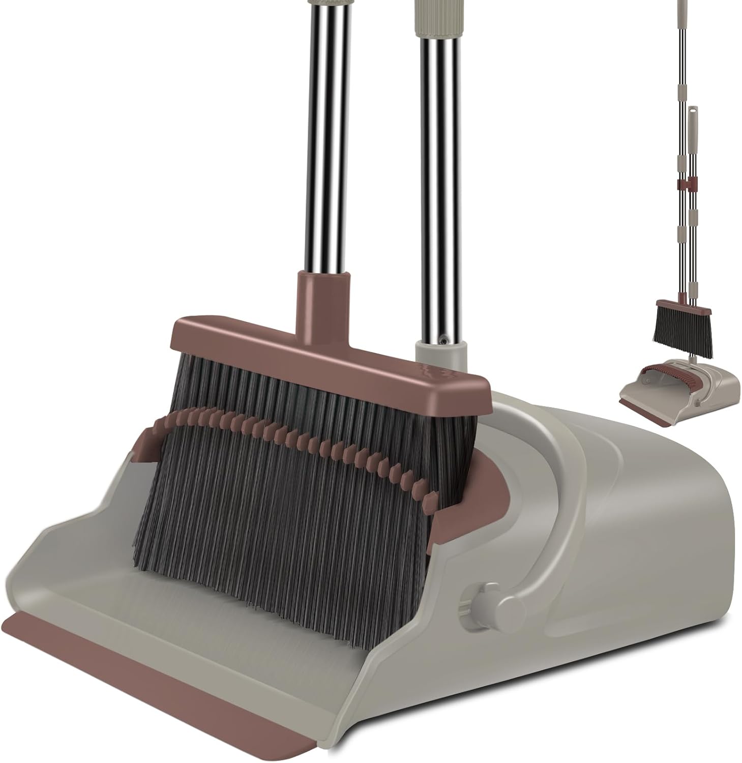 Extended Handle Broom Dustpan Set