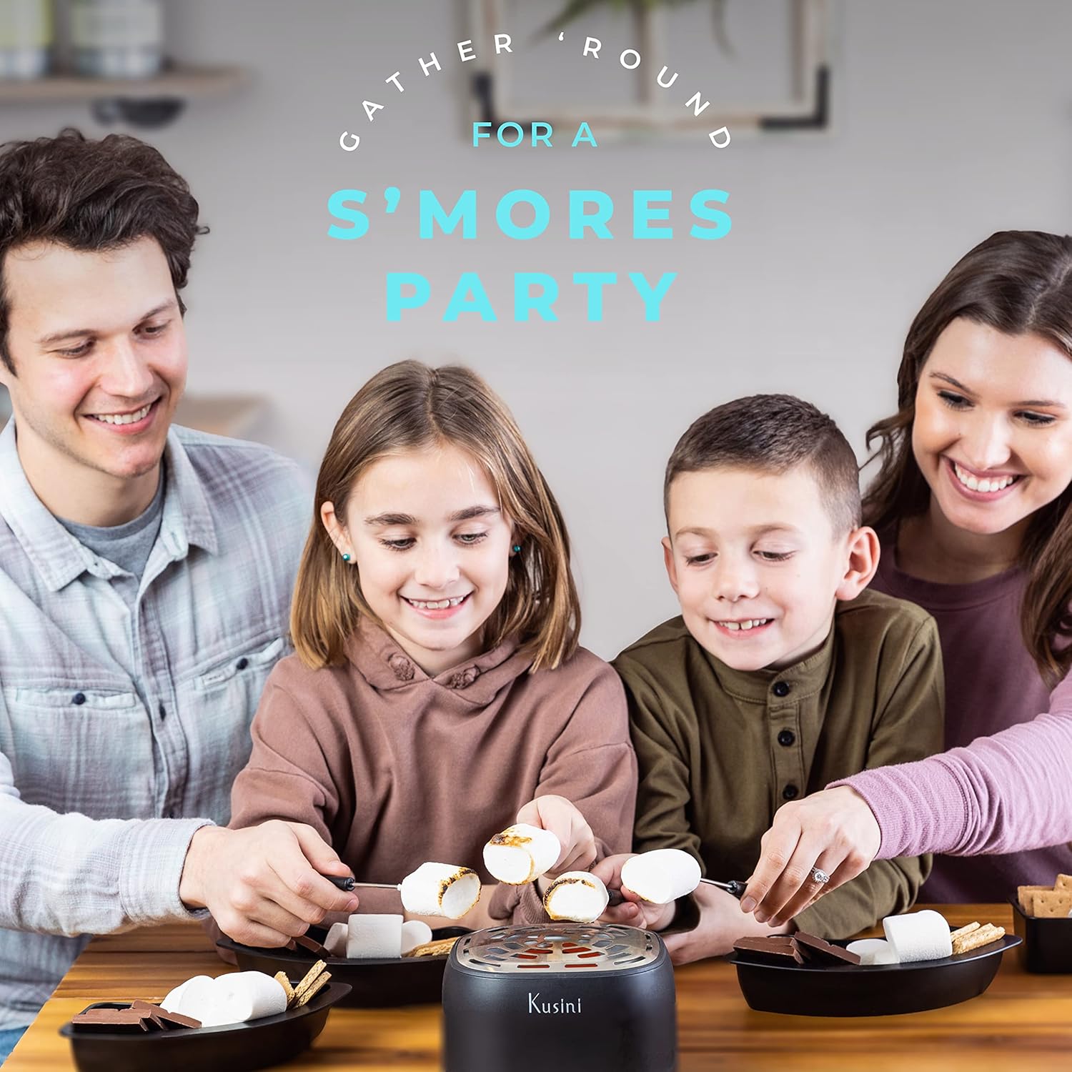 Kusini Electric S'mores Maker with Rotating Tray & Forks — view 2