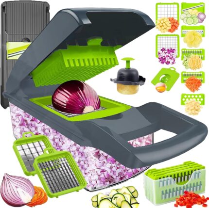 Multifunction Vegetable Chopper - Premium & Slicer with 12 Blades