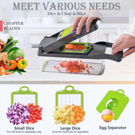 Multifunction Vegetable Chopper - Premium & Slicer with 12 Blades — view 2
