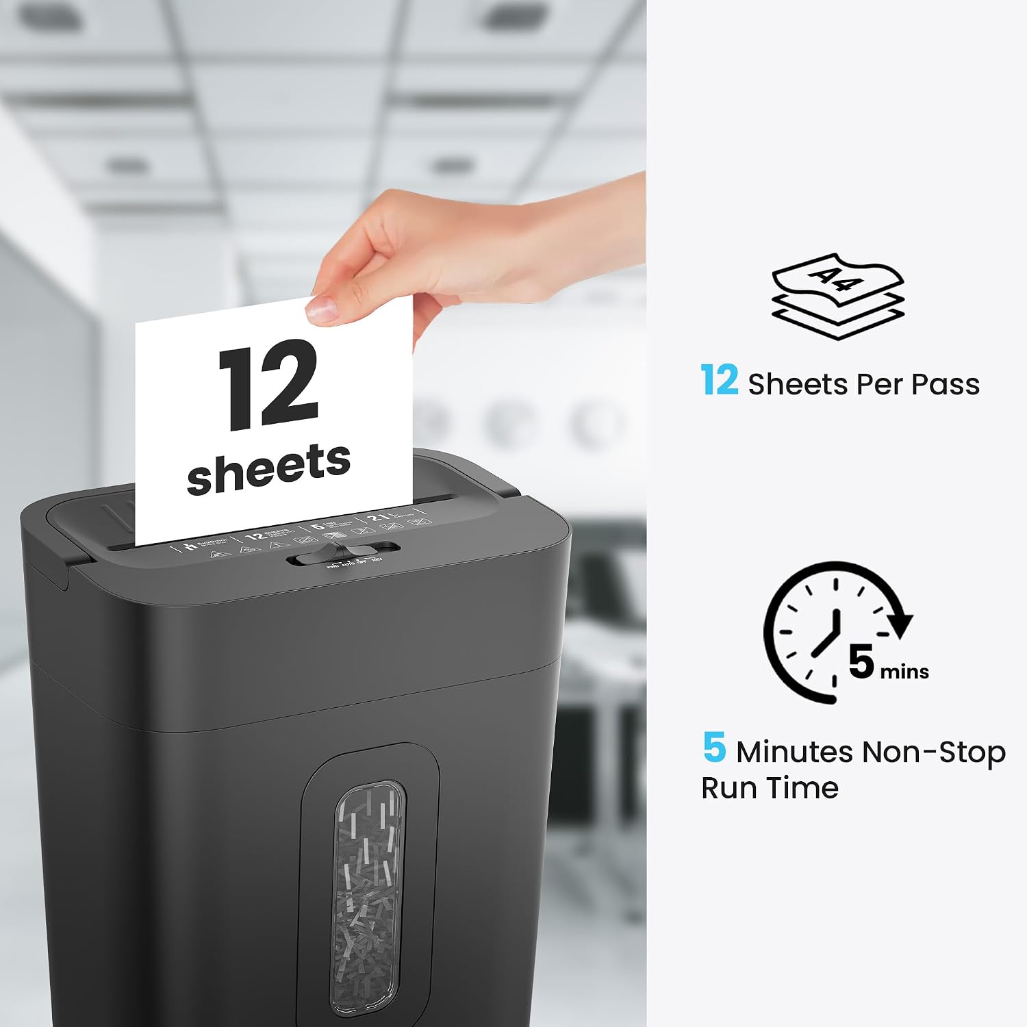 High-Security P-4 Cross-Cut Shredder - Hình 2
