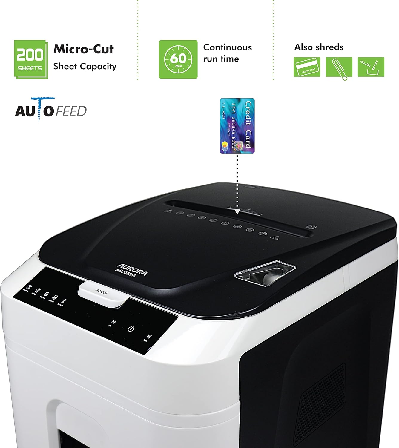 Aurora AU2000MA Auto-Feed Micro-Cut Shredder - Hình 2