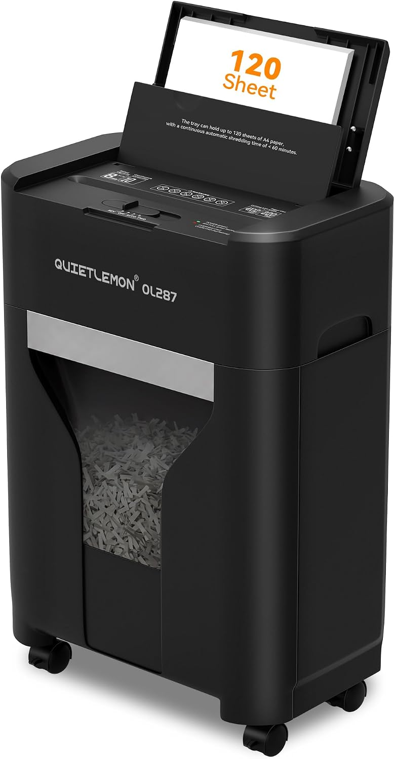 QuietLemon OL287 Auto-Feed Micro-Cut Shredder