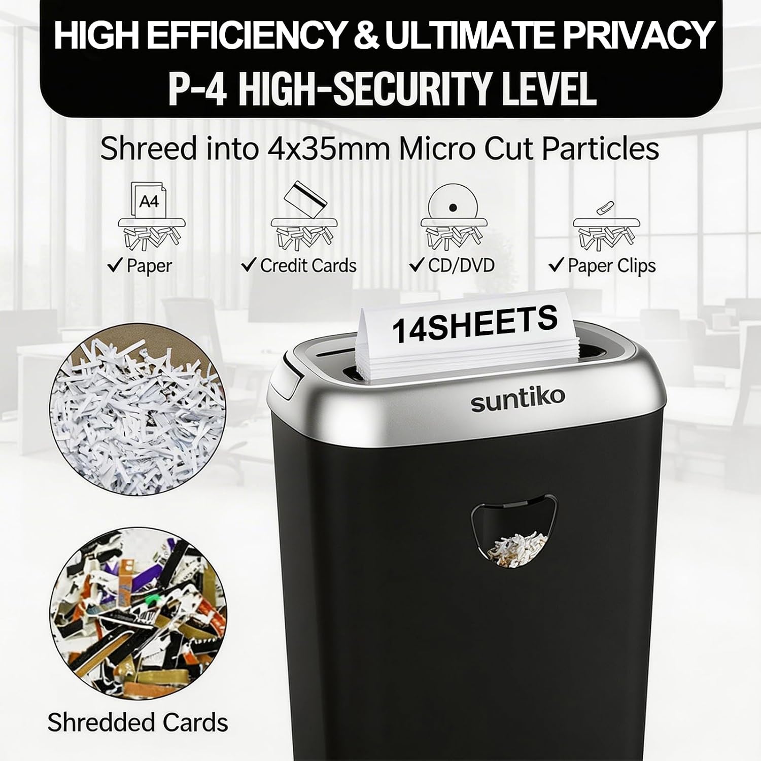 Suntiko P-4 Micro-Cut Shredder - Hình 2