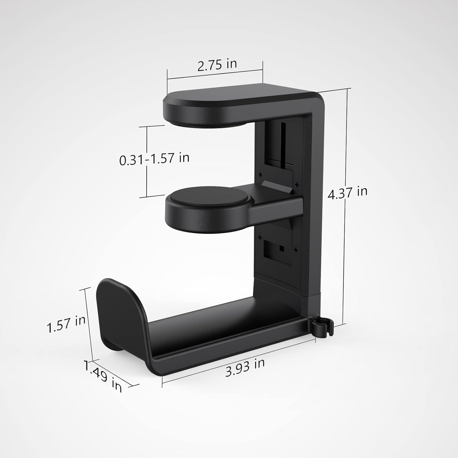 Universal Black Clamp-On Headphone Hanger - Hình 2