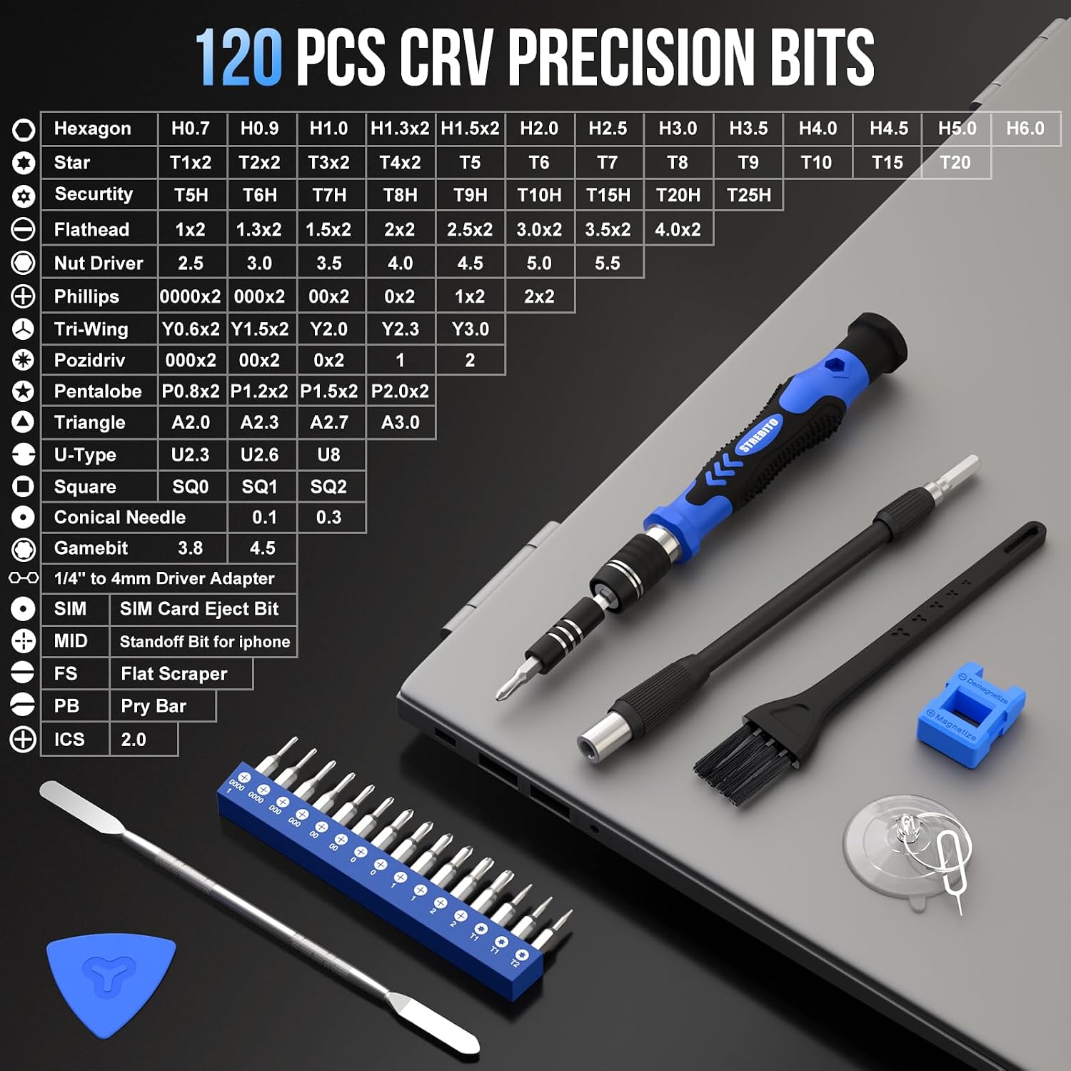 STREBITO 120-in-1 Screwdriver Set - Hình 2
