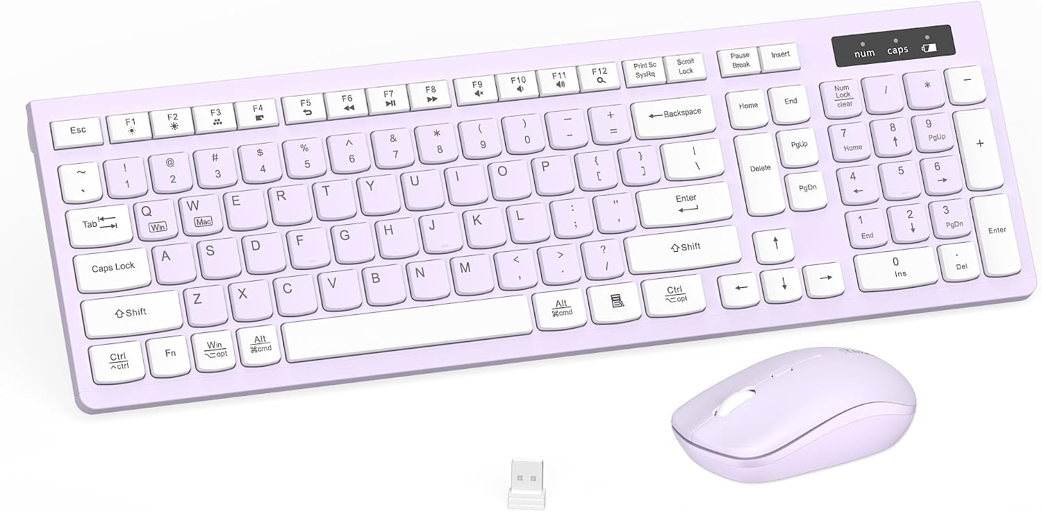 Mint Green Wireless Keyboard and Mouse Set - Hình 17