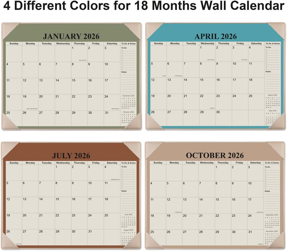 Sage Green Desk Pad Calendar - Hình 2