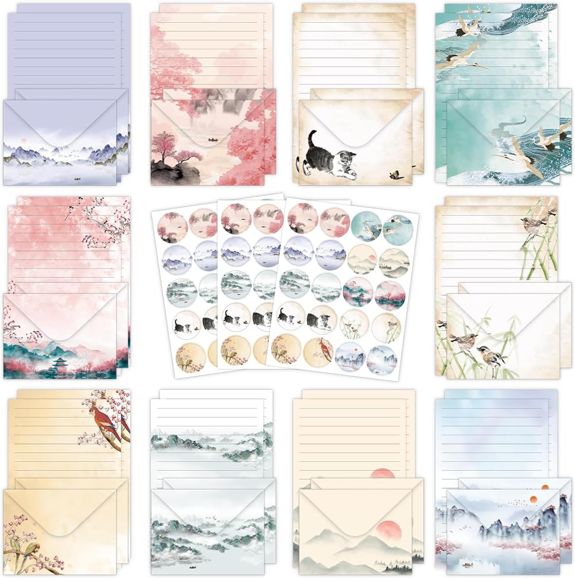 Watercolor Gradient Stationery Set - Hình 9