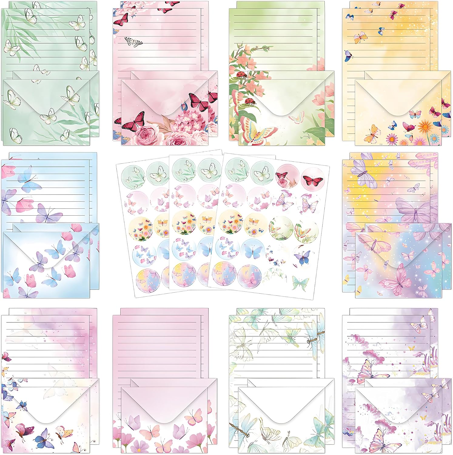 Watercolor Gradient Stationery Set - Hình 13