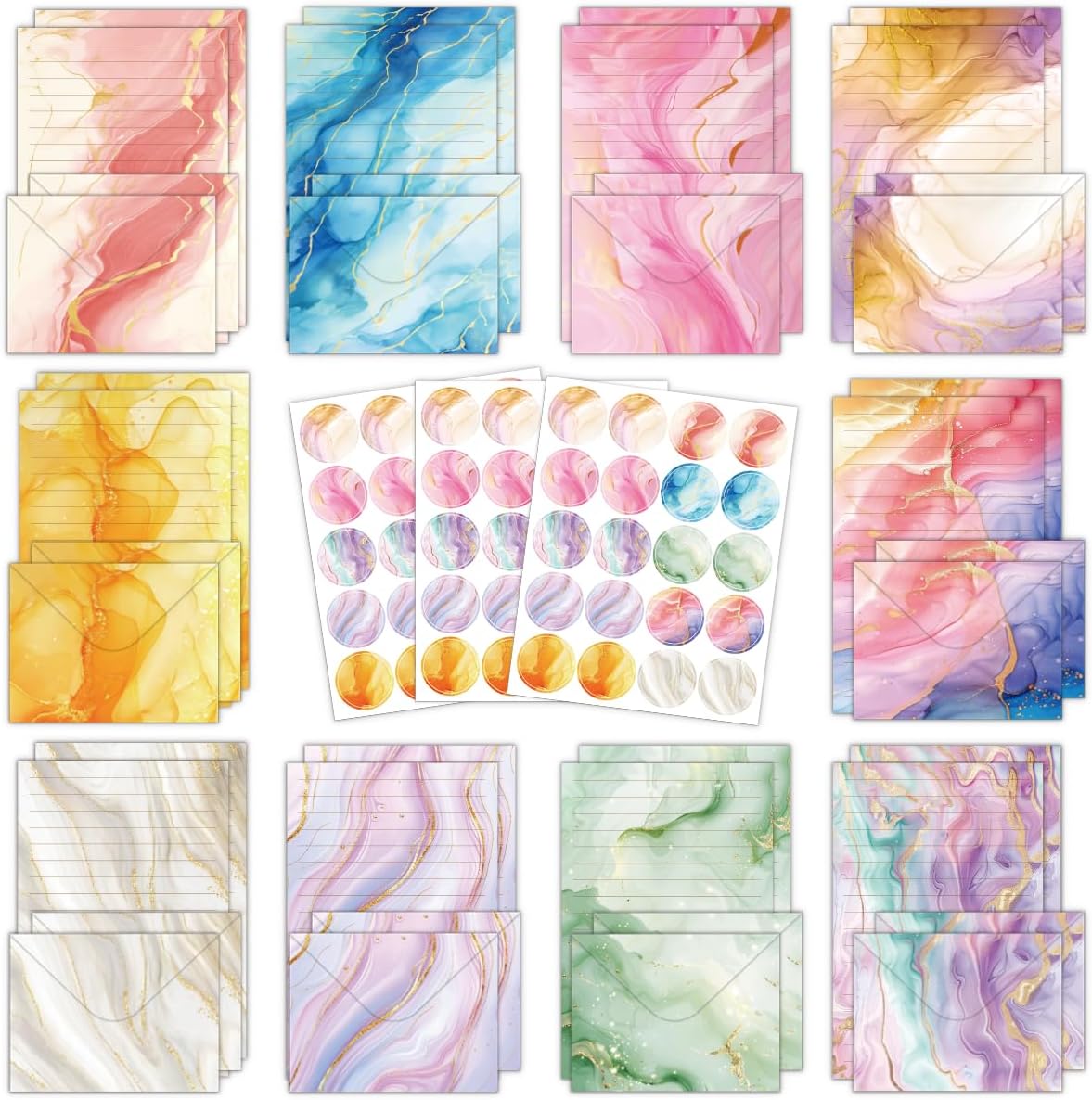 Watercolor Gradient Stationery Set - Hình 7