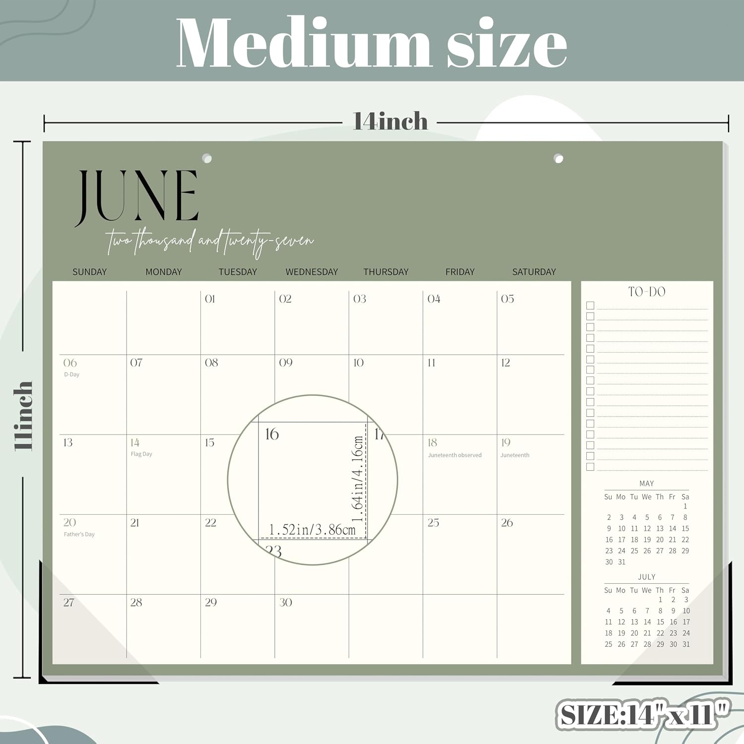GuassLee 2026-2027 Monthly Desk Wall Calendar - Hình 2