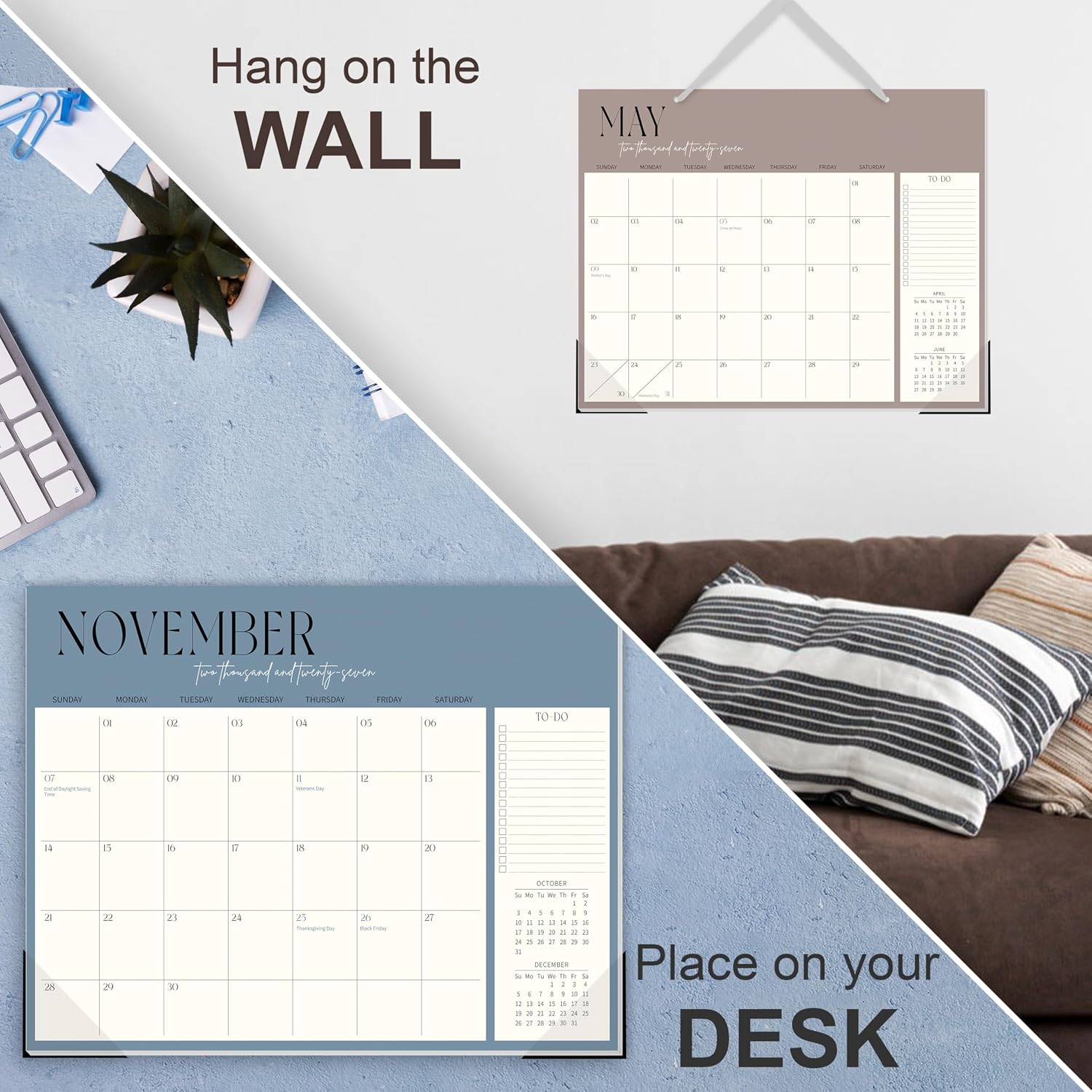 GuassLee 2026-2027 Monthly Desk Wall Calendar - Hình 3