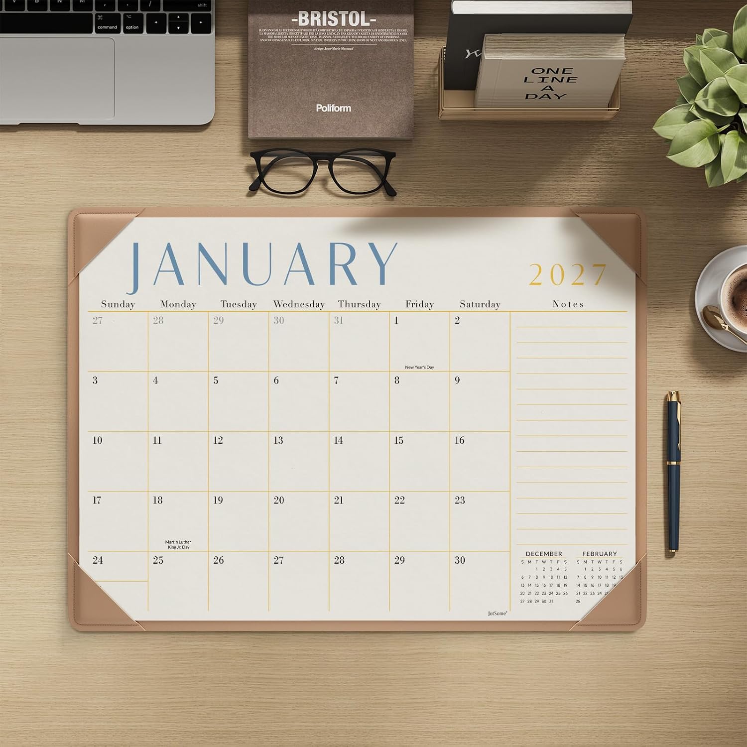 JotSome 2026-2027 Desk Pad Calendar - Hình 2